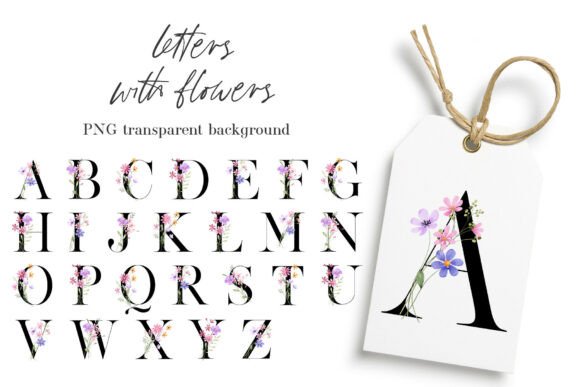 Alphabet, Letters, Floral Monogram Graphics and Illustrations Review