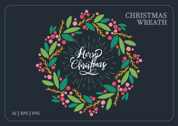Christmas Floral Wreath, Holiday Floral