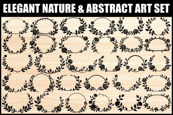 Elegant Floral Frame Clipart Bundle for Graphics and Illustrations
