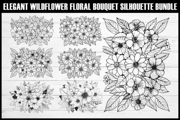 Elegant Wildflower Floral Bouquet Vector Graphics and Illustrations Review