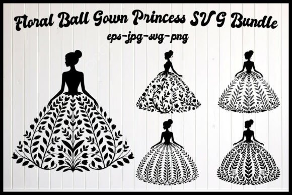 Floral Ball Gown Princess SVG Bundle: Graphics and Illustrations Review