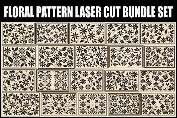 Floral Pattern Laser Cut Bundle Set: Graphics and Illustrations Review