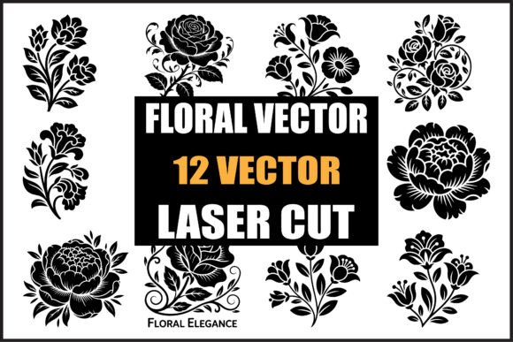 Floral Vector Laser Cut Bundle Graphics and Illustrations Review
