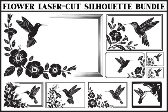 Hummingbird Floral Laser-Cut Silhouett Graphics and Illustrations Review