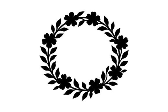 Round Floral Border Clipart Vector for Graphics and Illustrations
