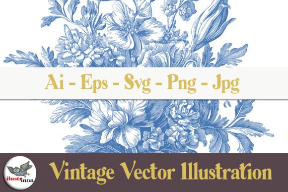 Vintage Floral Vector Clipart Graphics and Illustrations Review